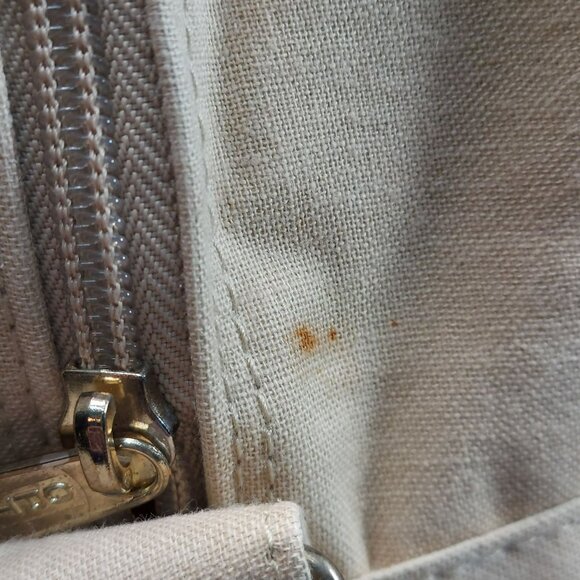 American Express Vintage Travel Bag With Retro Stripe Design READ Small Spot - Picture 14 of 15